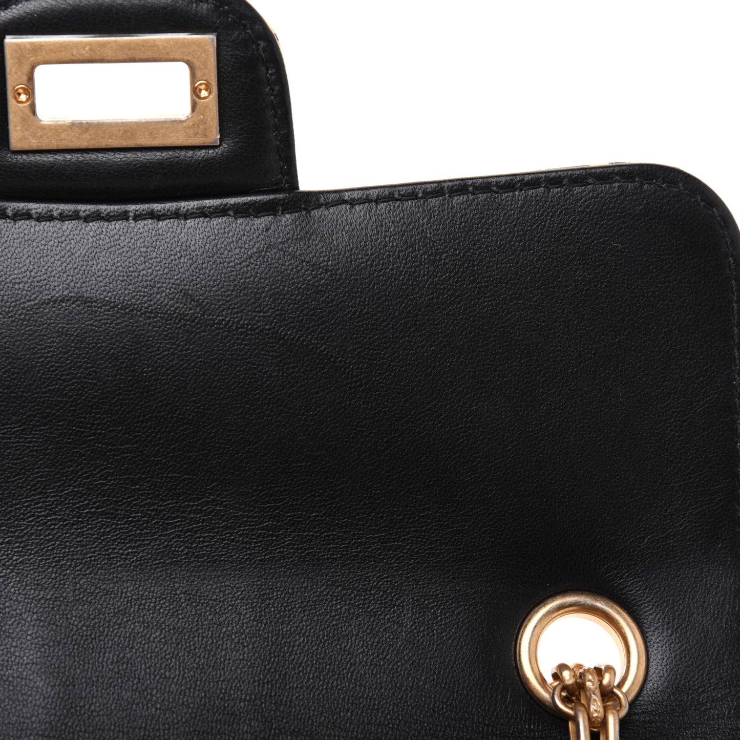 Calfskin Crocodile Embossed Graffiti 2.55 Mini Cocodile Reissue Flap Black Gold