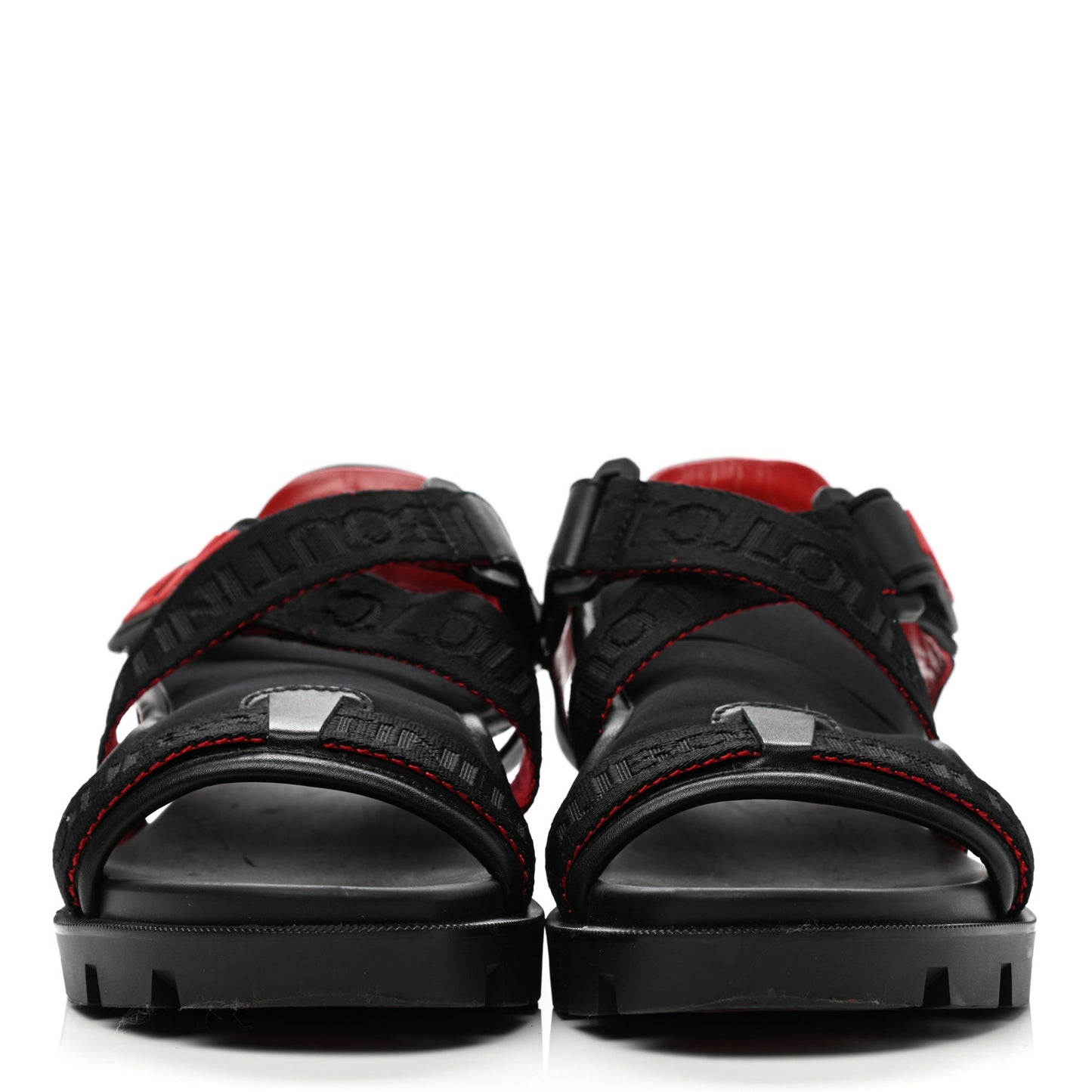 Calfskin Velcrissimo Flat Sandals 35.5 Black