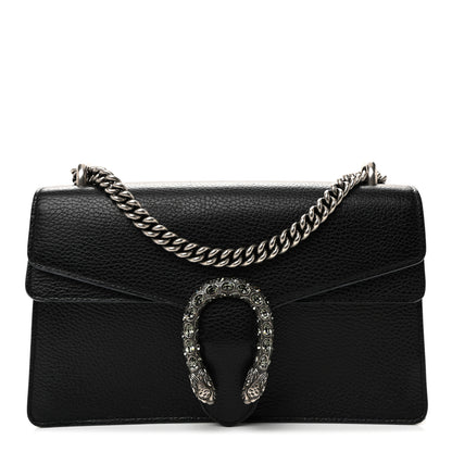 Gucci Pebbled Calfskin Small Dionysus Shoulder Bag Black 1 of 13