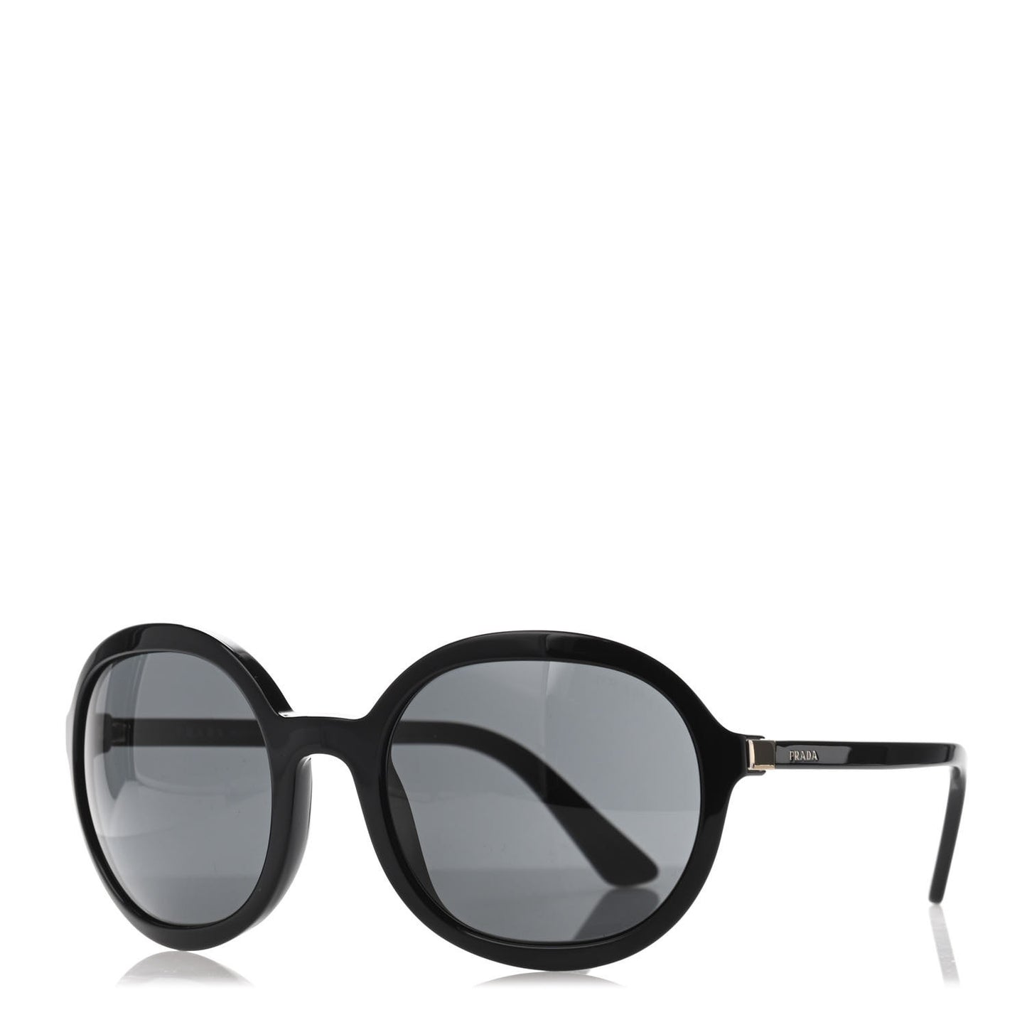 Acetate Heritage Round Sunglasses SPR09V Black