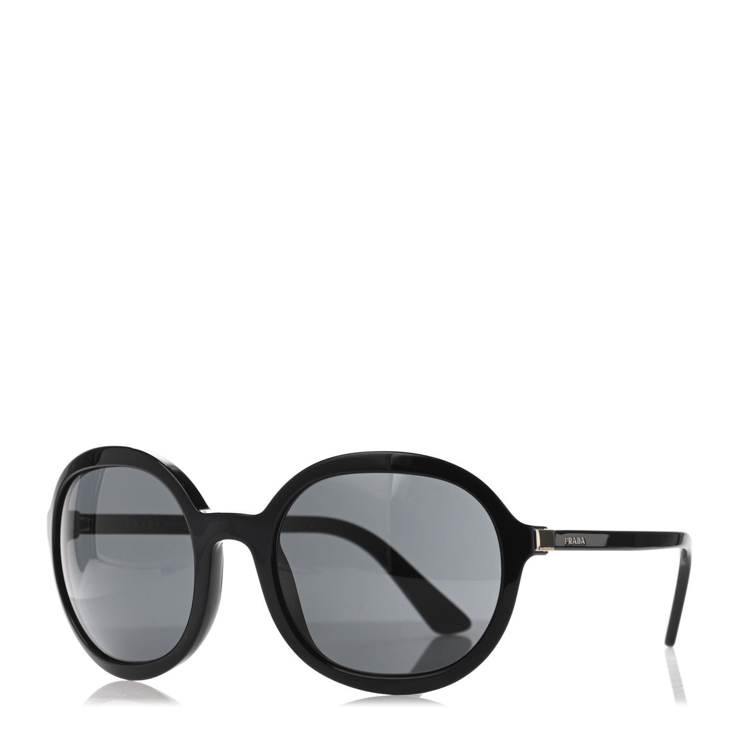 Prada Acetate Heritage Round Sunglasses SPR09V Black 1 of 4
