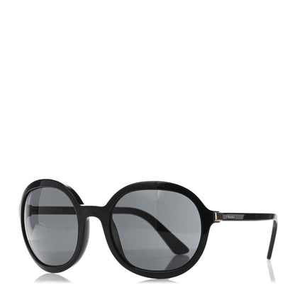 Prada Acetate Heritage Round Sunglasses SPR09V Black 1 of 4