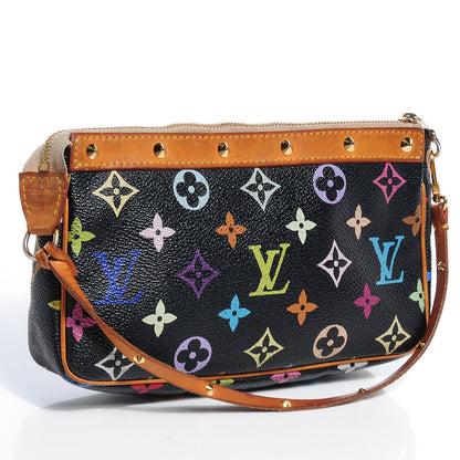 Louis Vuitton Monogram Multicolor Pochette Accessories Black 3 of 7