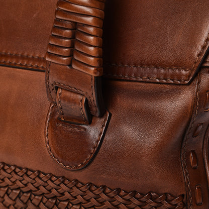 Gucci Calfskin Handmade Medium Top Handle Bag Brown 11 of 16
