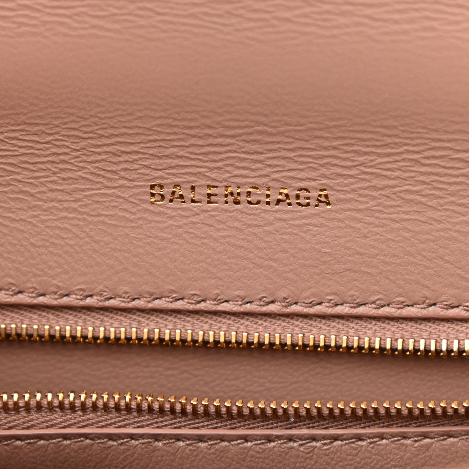 Balenciaga Shiny Calfskin Crocodile Embossed Small Hourglass Top Handle Bag Nude Beige 6 of 12