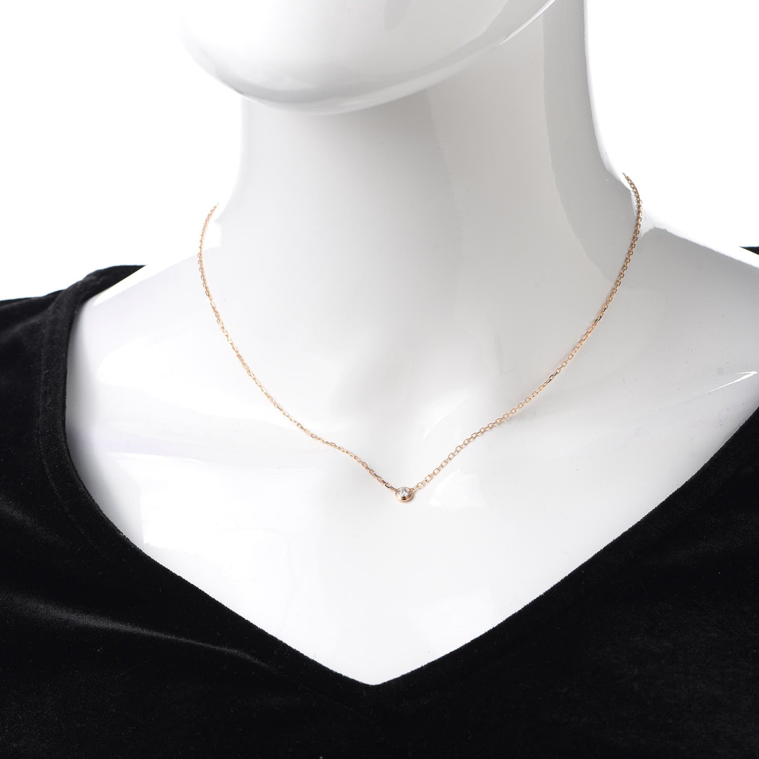 Cartier 18K Pink Gold Diamond SM D'Amour Pendant Necklace 2 of 7