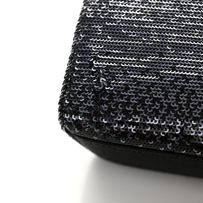 Christian Dior Satin Sequin Gradient Mini Lady Dior Black Silver 11 of 12