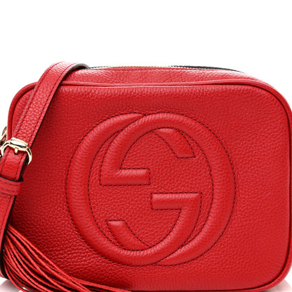 Gucci Pebbled Calfskin Small Soho Disco Bag Tabasco Red 8 of 10