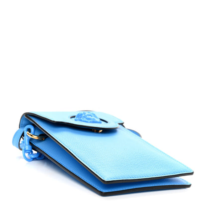 Versace Calfskin La Medusa Chain Crossbody Phone Pouch DV Blue 4 of 9