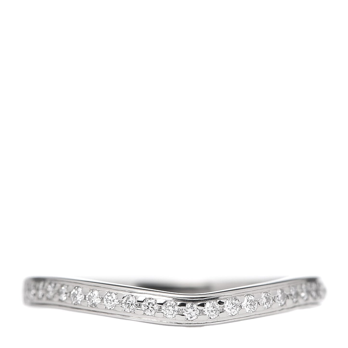 Platinum Diamond Ballerine Wedding Band Ring 49 4.75