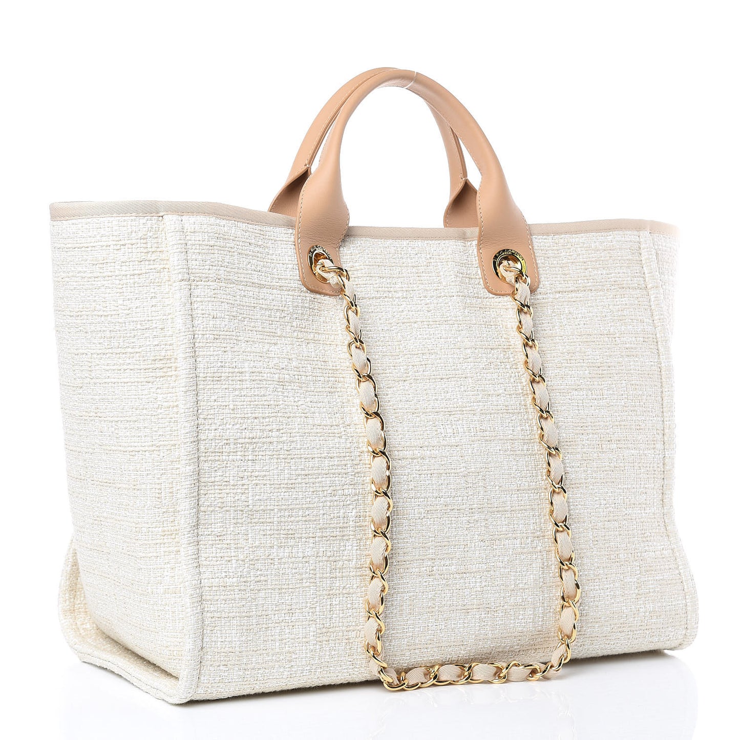 Canvas Large Deauville Tote Light Beige