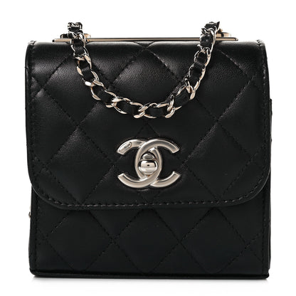 Chanel Lambskin Quilted Mini Trendy CC Chain Wallet Black 2 of 28