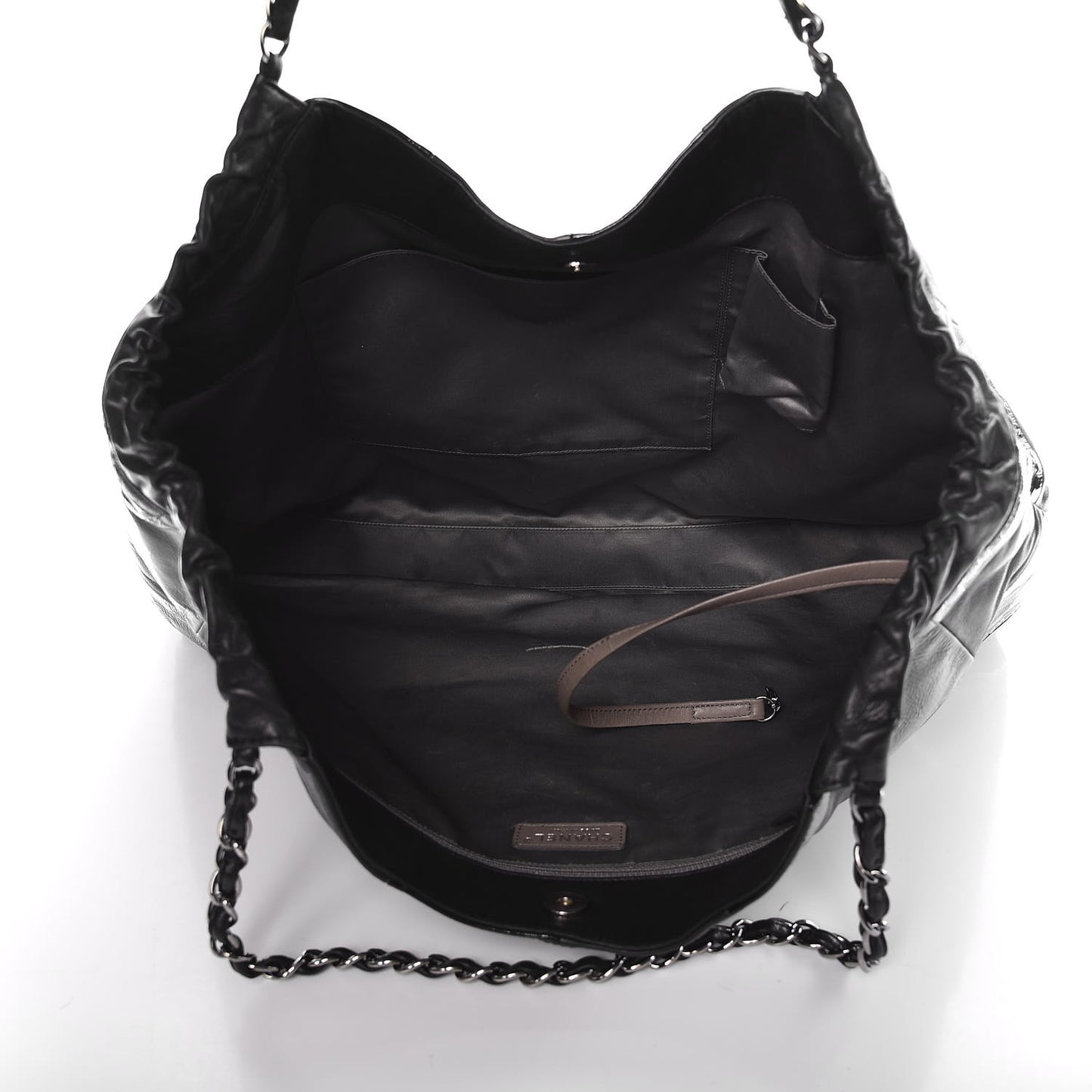 Patent Patchwork Large Brooklyn Tote Black