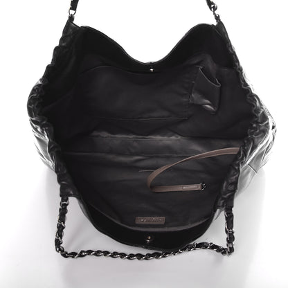 Chanel Patent Patchwork Large Brooklyn Tote Black 5 of 15