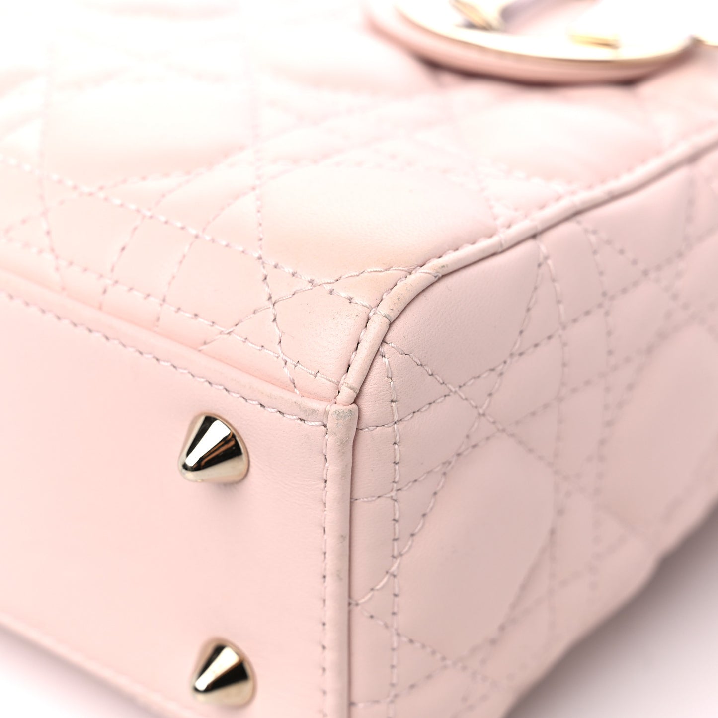 Lambskin Cannage Small My ABCDior Lady Dior Light Pink