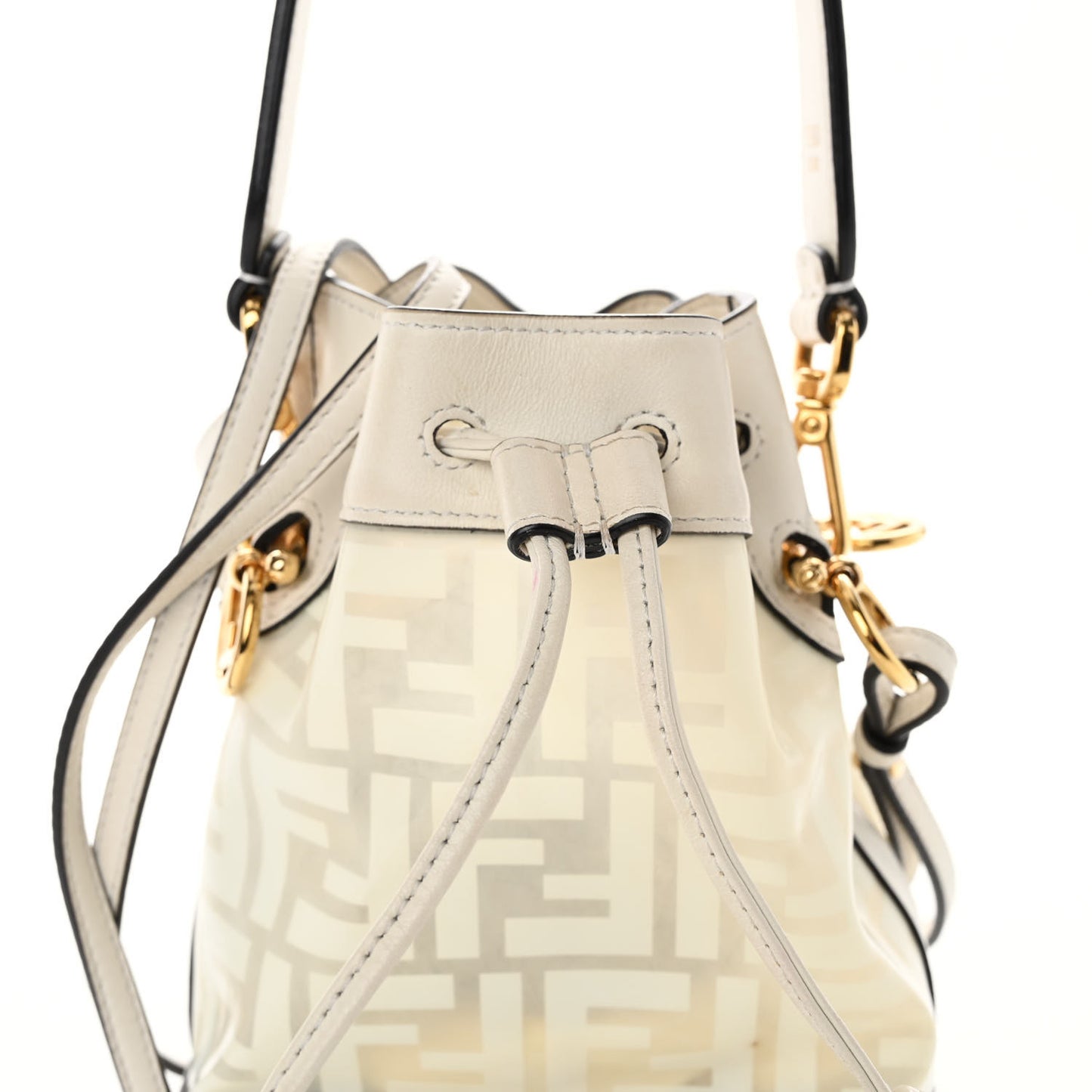 TPU FF Vitello Grace F is Fendi Mini Mon Tresor Bucket Bag White