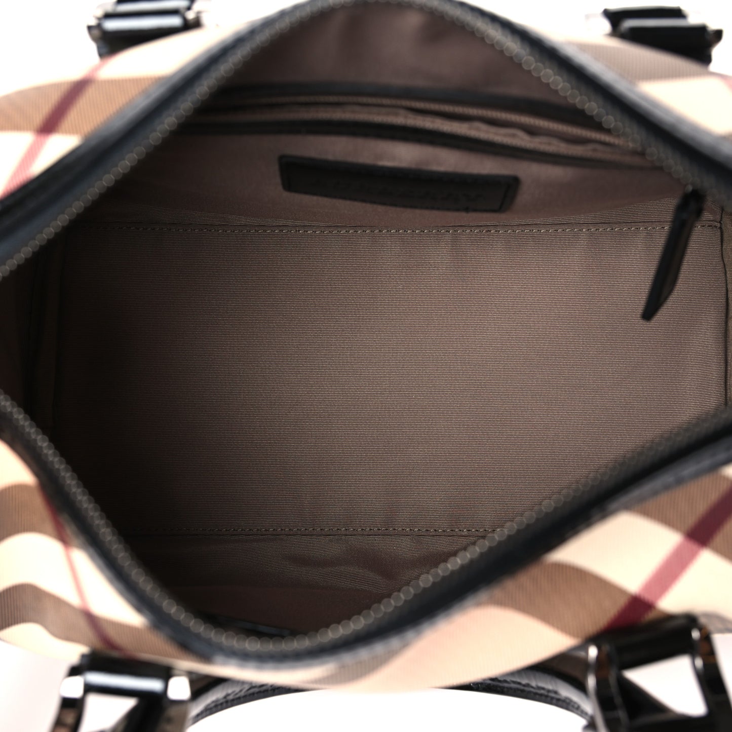 Nova Check Patent Small Chester Bowling Bag Black
