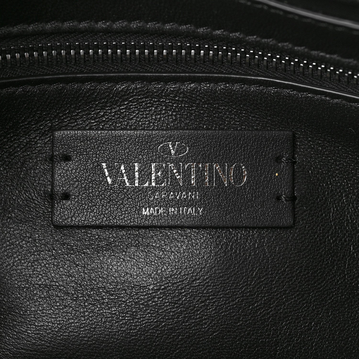 Valentino Garavani Nappa Monochrome Medium Roman Stud Shoulder Bag Black 6 of 8