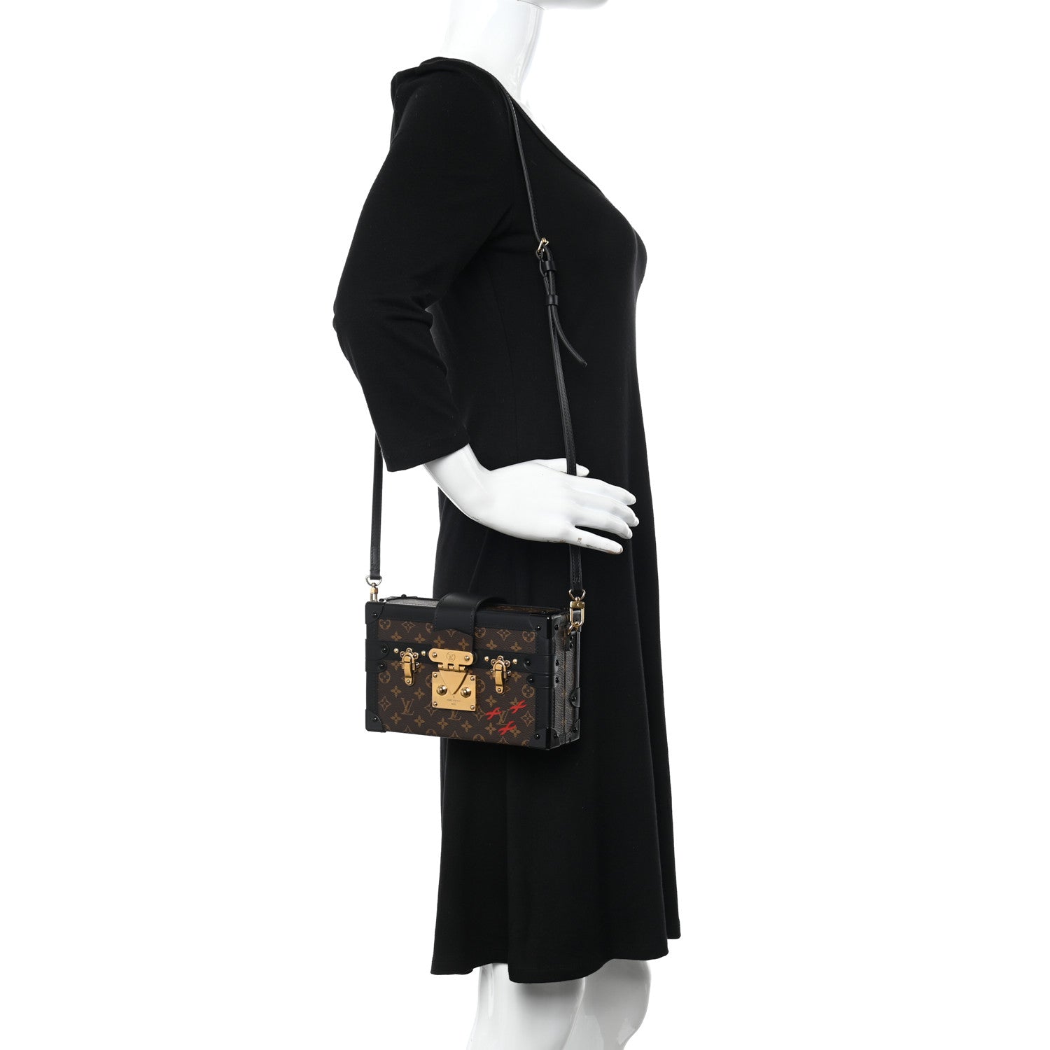 Louis Vuitton Monogram Petite Malle Black 2 of 10