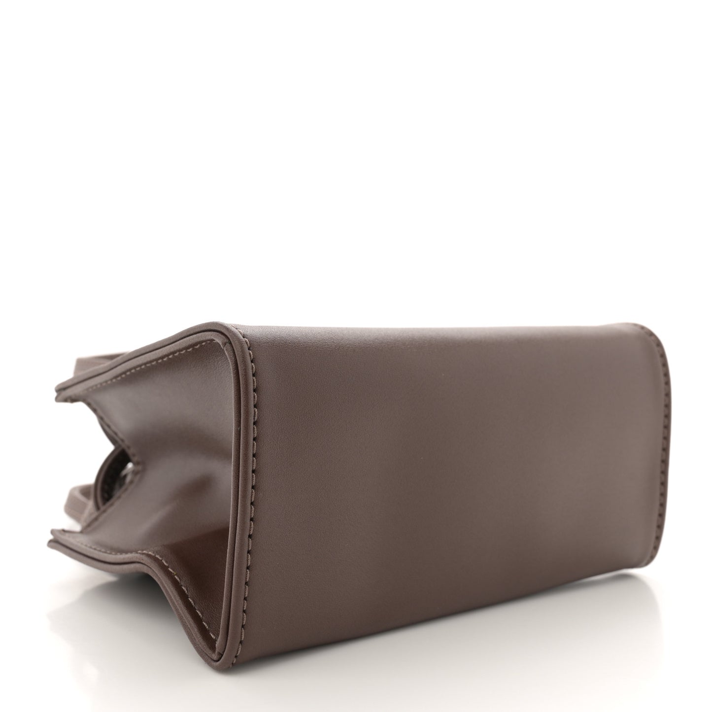 Vegan Leather Small Shopping Bag Chocolate