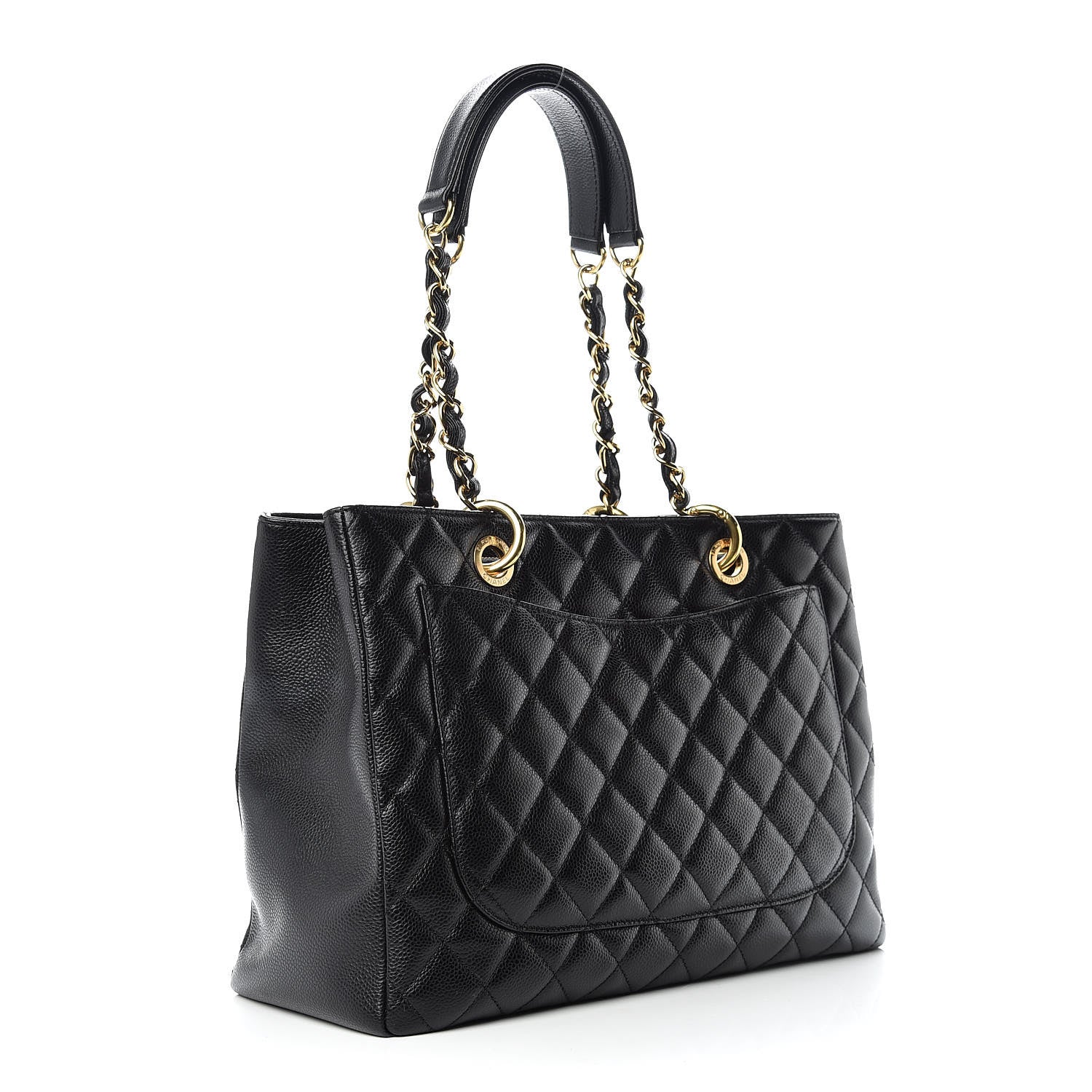 Chanel Caviar Quilted Grand Shopping Tote GST Black 3 of 9