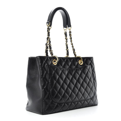 Chanel Caviar Quilted Grand Shopping Tote GST Black 3 of 9