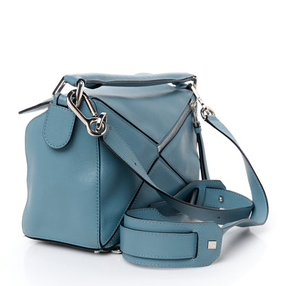 Loewe Calfskin Small Puzzle Bag Stone Blue 3 of 11