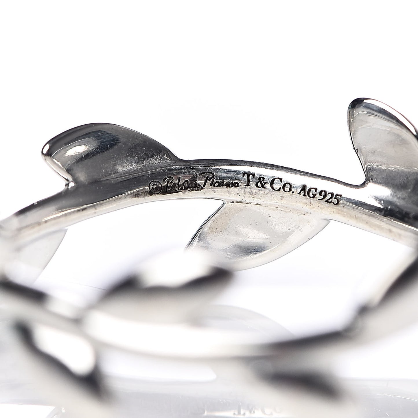 Sterling Silver Paloma Picasso Narrow Olive Leaf Band Ring 54 6.75