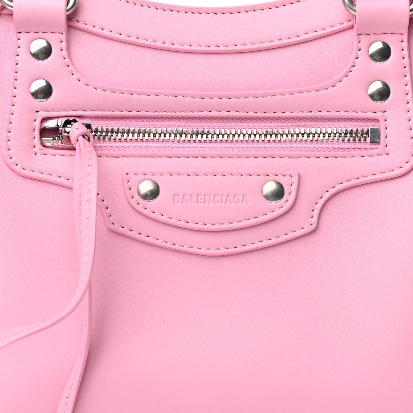Smooth Calfskin Neo Classic Silver Hardware S City Candy Pink