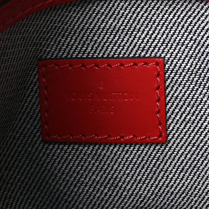 Louis Vuitton Denim Damier Monogram Patchwork Speedy Bandouliere 30 Blue Rouge 6 of 9