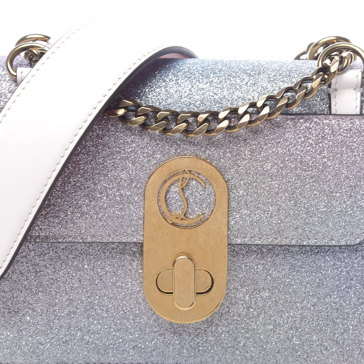Christian Louboutin Glitter Calfskin Elisa Mini Shoulder Bag Multicolor Snow 5 of 10