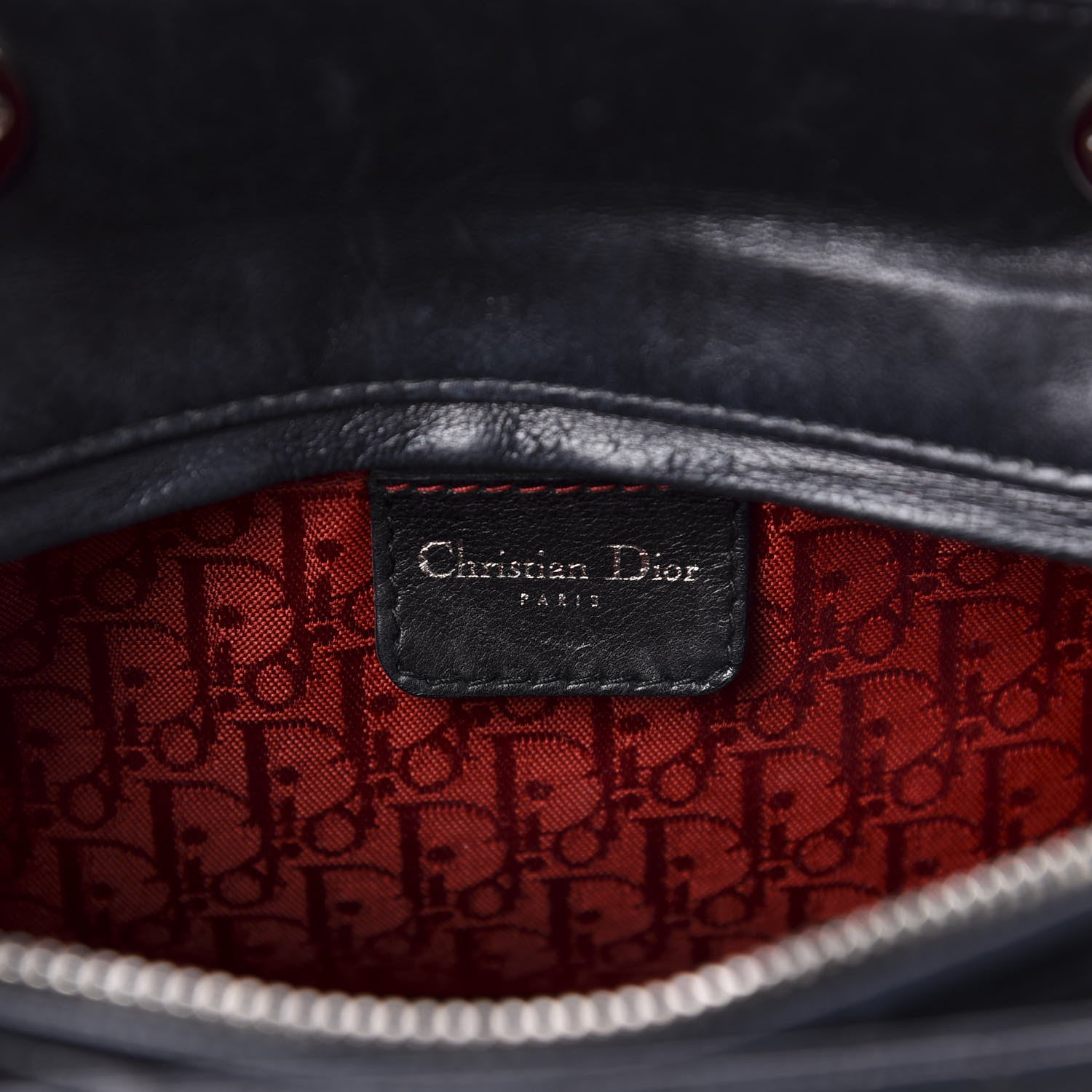 Christian Dior Lambskin Cannage Medium Lady Dior Black 6 of 10