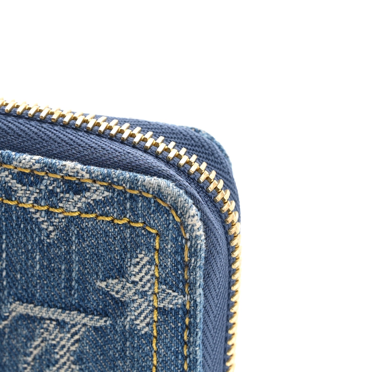 Louis Vuitton Monogram Denim Zippy Wallet NM Blue 9 of 10