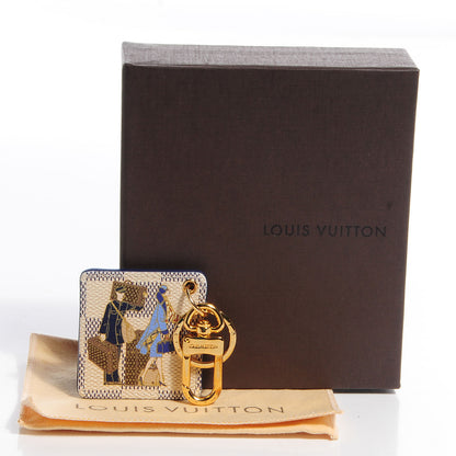 Louis Vuitton Damier Azur Illustre Groom Key Holder 3 of 7