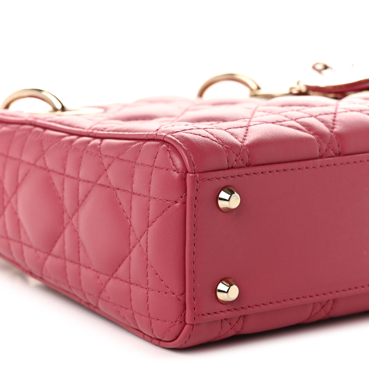 Christian Dior Lambskin Cannage Mini Lady Dior Pink 8 of 10