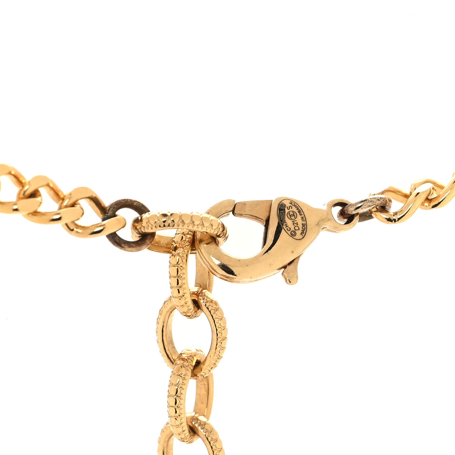 Chanel Resin CC Perfume Bottle Necklace Black Gold 4 of 5