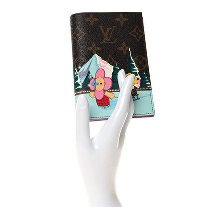 Louis Vuitton LOUIS VUITTON Monogram 2023 Christmas Animation Alpine Passport Cover Pink 2 of 7