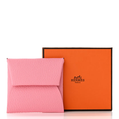 Hermes Chevre Mysore Verso Bastia Coin Purse Rose Confetti Brique 8 of 8