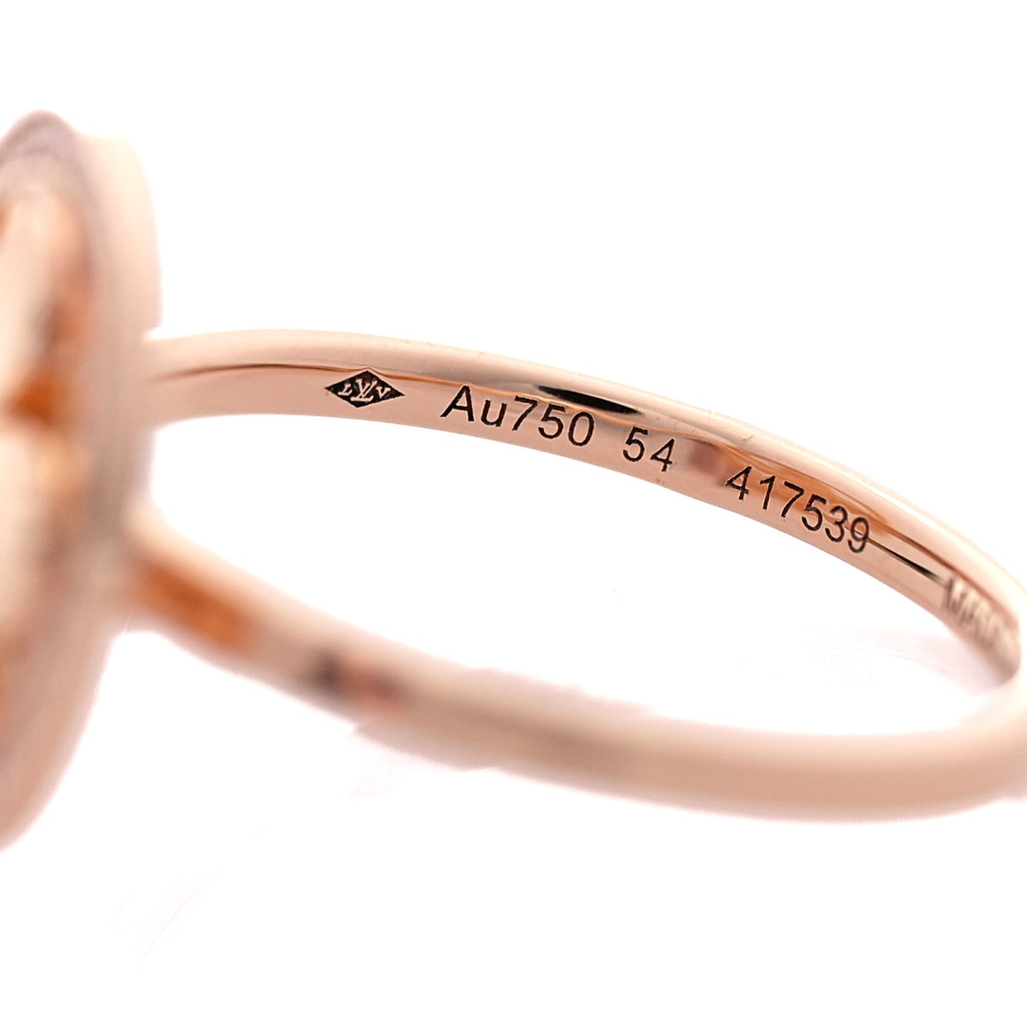 18K Pink Gold Diamond BB Blossom Ring 54 6.75