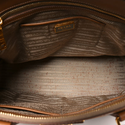 Prada Saffiano Lux Extra Large Galleria Double Zip Tote Caramel 5 of 9