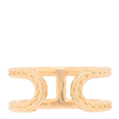 Hermes 18K Yellow Gold PM Chain d'Ancre Danae Ring 57 8 3 of 5