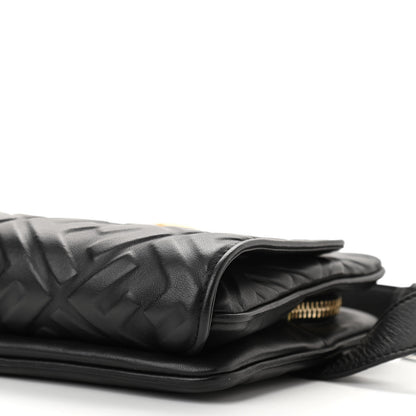 Fendi Nappa FF 1974 Diagonal Embossed Upside Down Belt Bag Black 11 of 11