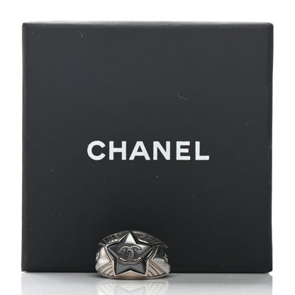 Chanel Metal CC Star Ring 6.25 Silver 6 of 6