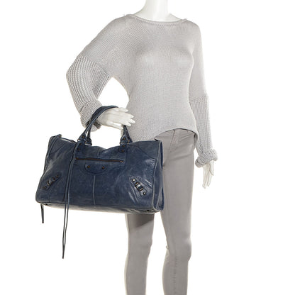 Balenciaga Agneau Classic Hardware Work Bleu Roi 2 of 11