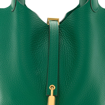 Hermes Taurillon Clemence Picotin Lock 22 MM Vert Jade 8 of 12