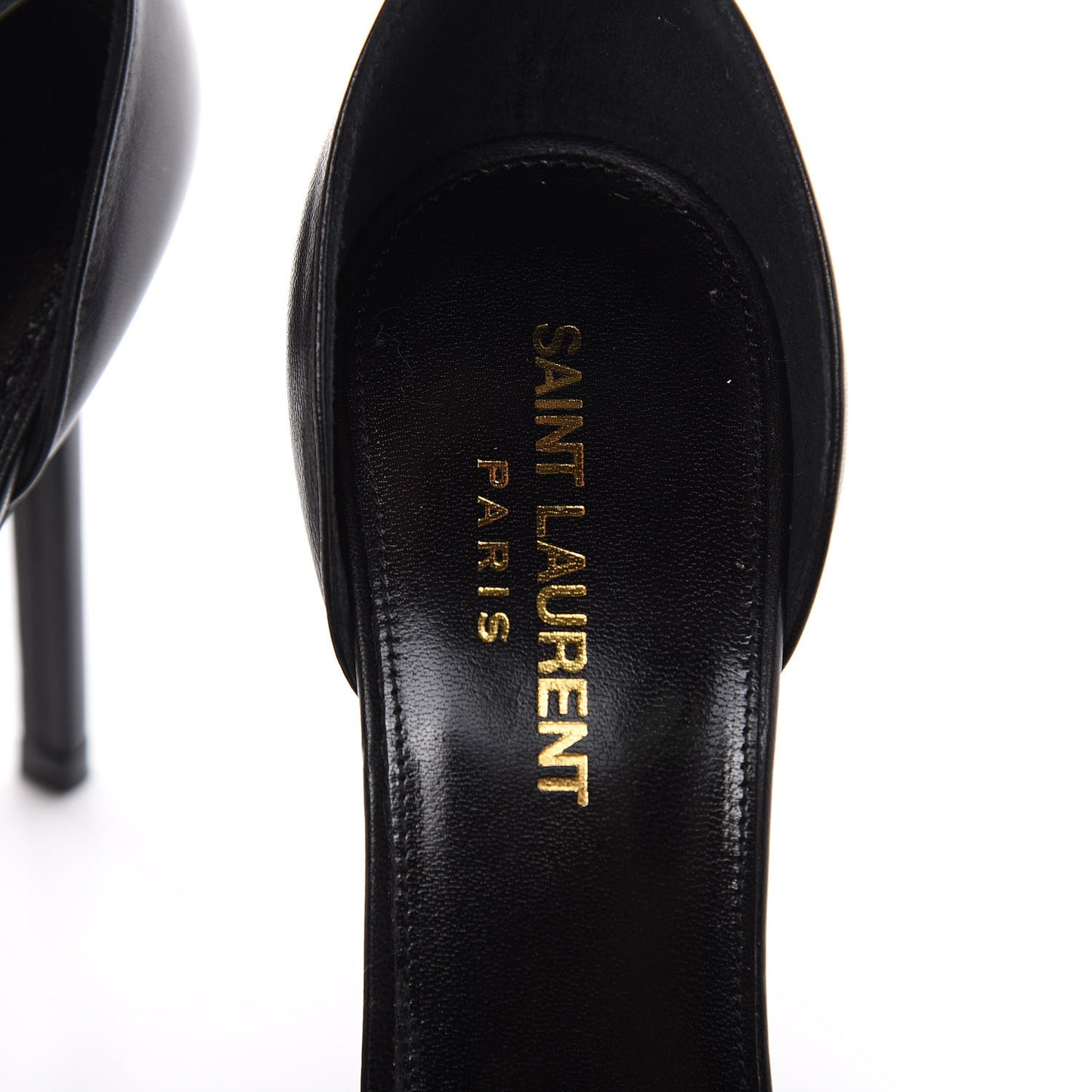 Calfskin Amber 105 Ankle Strap Sandals 37.5 Black