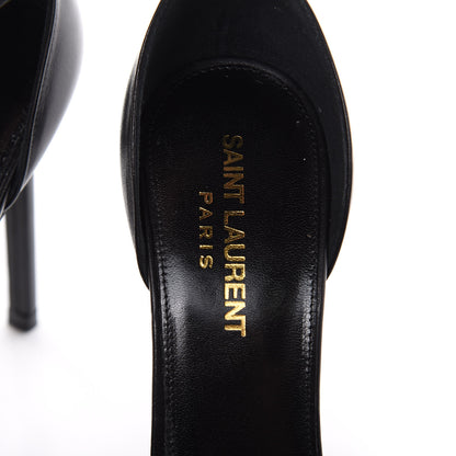 Saint Laurent Calfskin Amber 105 Ankle Strap Sandals 37.5 Black 8 of 13