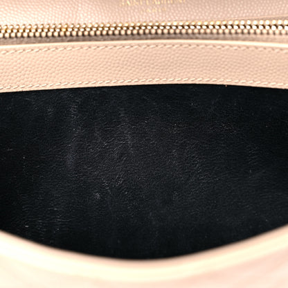 Saint Laurent Grain De Poudre Mixed Matelasse Triquilt Monogram Chain Wallet Dark Beige 12 of 16