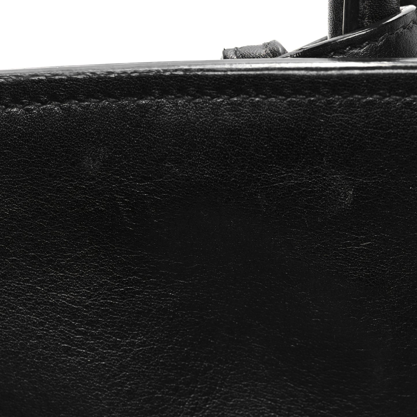 City Calf Front Pocket Tote Black