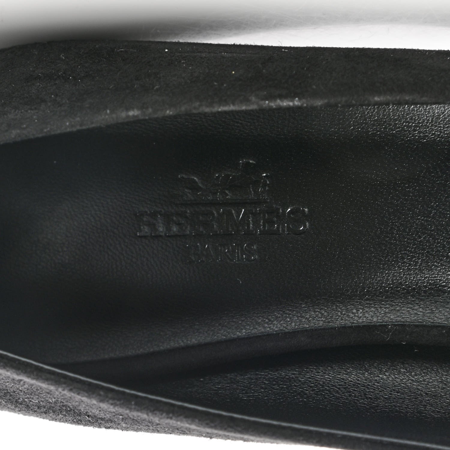 Hermes Suede Goatskin Blush 40 Pumps 36 Black 7 of 8